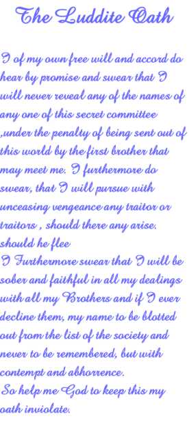 Luddite Oath
