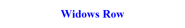 Widows Row